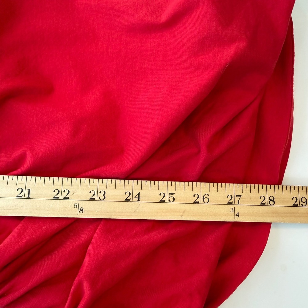 Sundance Ruched Wrap Top XL Red Long Sleeve Stretch‎ Boho Romantic Blouse - Picture 10 of 10
